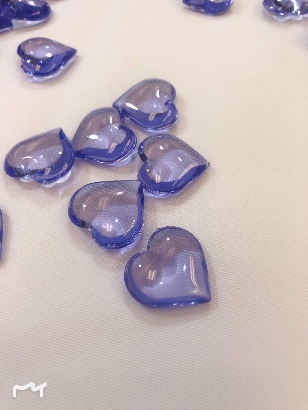 Purple Acrylic Hearts for Vase Filler, Table Scatter, or Decoration - 4 Pounds, (Approx. 900 Pcs.) (Purple)