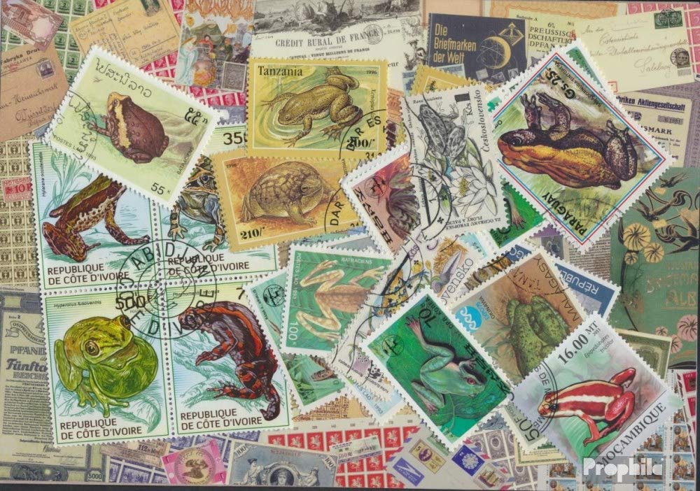 Motives 25 various Frogs stamps (Stamps for collectors) Amphibians/reptiles/dinosaurs
