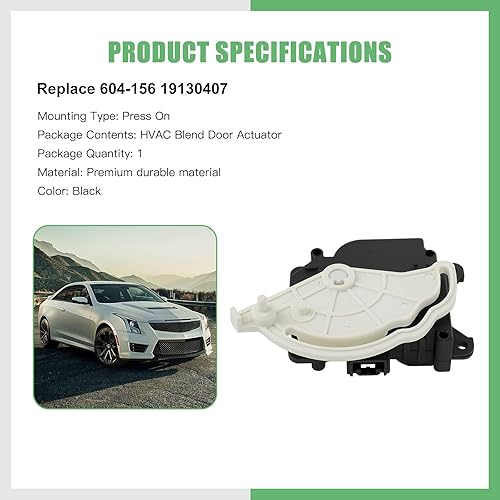 Miniatura 2 de SCITOO Reemplazo de actuador de puerta de mezcla de calentador HVAC para Cadillac para CTS 2005-2007, para Cadillac para SRX 2005-2006 604-156