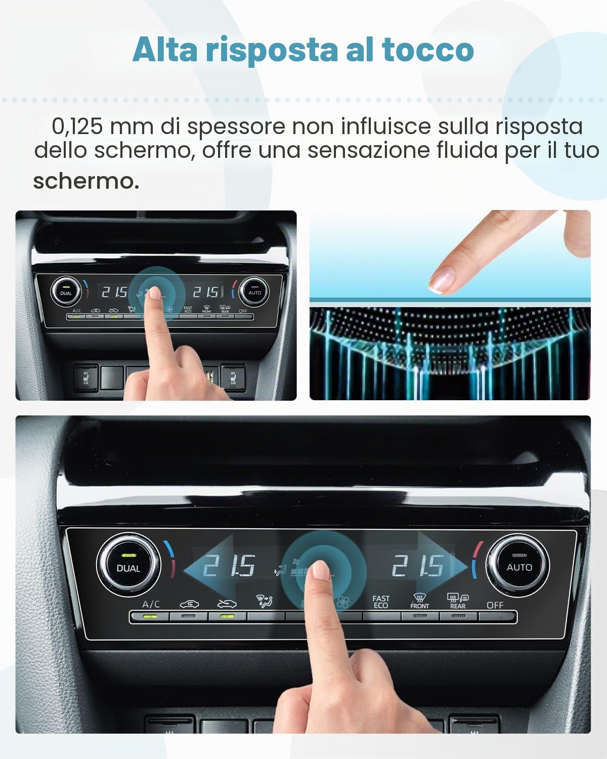 Pellicola Protettiva per Toyota Yaris Cross 2025 2026 Facelift Auto Climatizzatore 4H Antigraffio GPS Trasparente Navigatore Film Accessori (2)