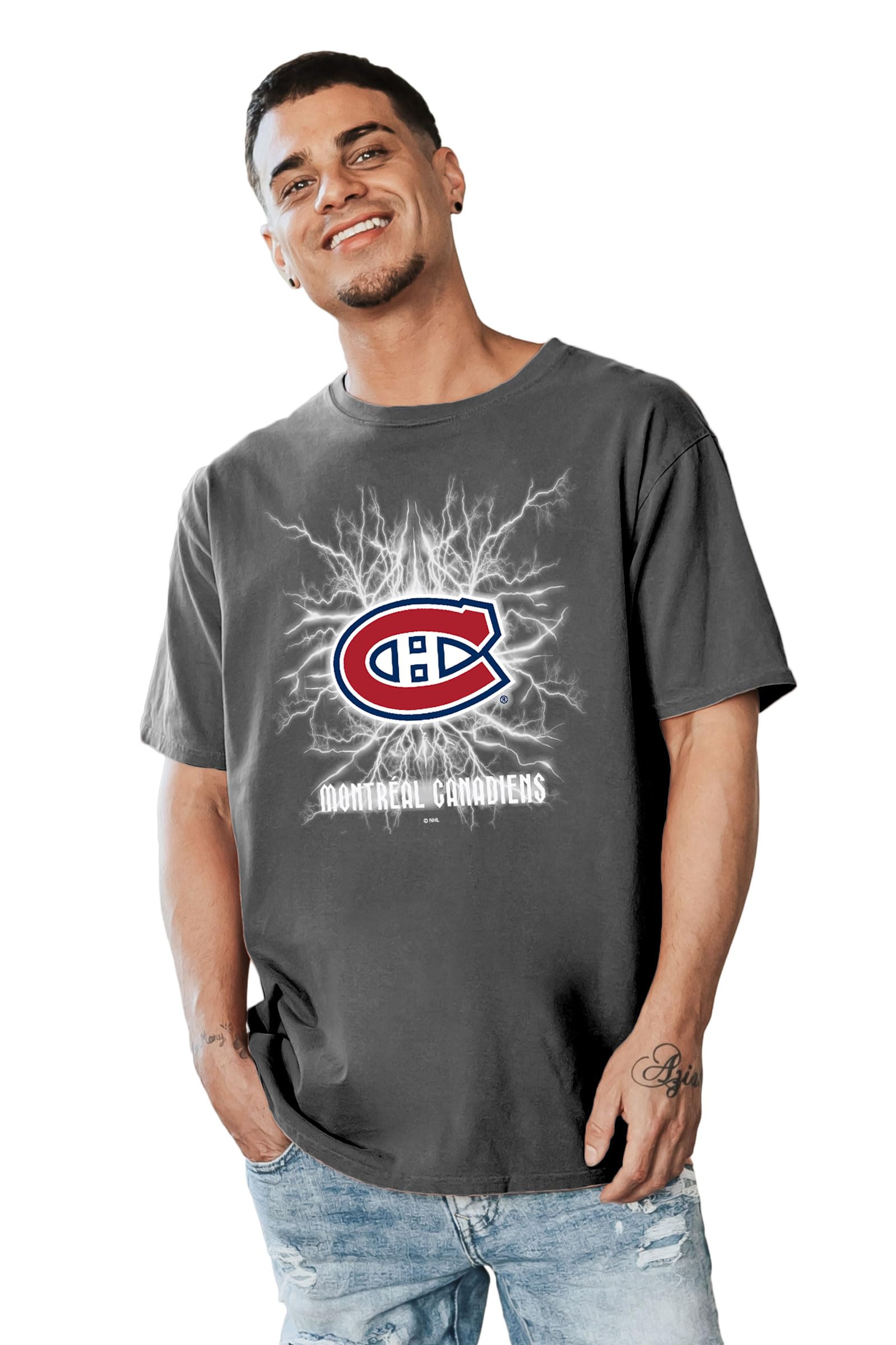 Blue 84 Officially Licensed NHL Ringspun Electric Black T-Shirt
