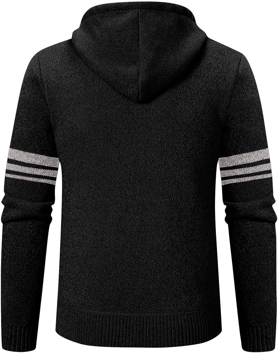 Men's Zip Up Hoodies Long Sleeve Full Zipper Sherpa Fleece Lined Knit Cardigan Sweater Jacket With Pockets, M-3XL