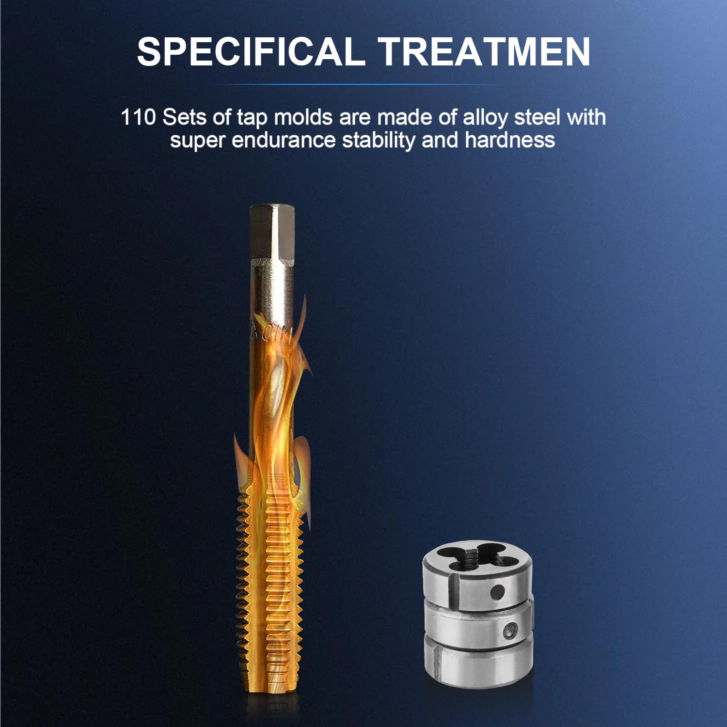 Snapklik.com : 110 PCS Metric Tap And Die Set, M2-M18 Rethreading Kit ...