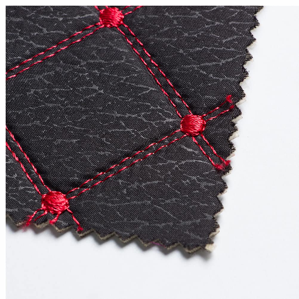 Tissu cuir pour canapé et sièges auto en simili cuir souple noir 1.5x8m