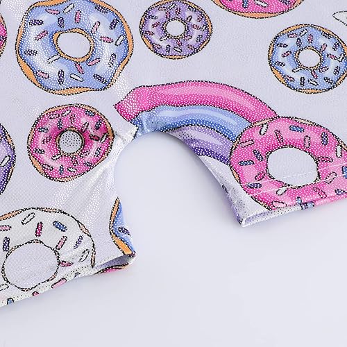 Miniatura 5 de HOZIY Leotardos de gimnasia para niñas, trajes de ciclismo con patrón adorable brillante