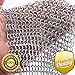 EcoComely Cast Iron Cleaner Stainless Steel 8x6 Large Chainmail Scrubber for Lodge Cast Iron Skillet, Dutch Oven, Griddle, Grill Pan, Cookware & Pot. Tired of Dirty Sponges? Try Cast Iron Scraper!