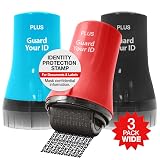 Wide Advanced Roller Stamp by Guard Your ID for Identity Theft Protection, As Seen on TV (3-Pack, Mixed Col