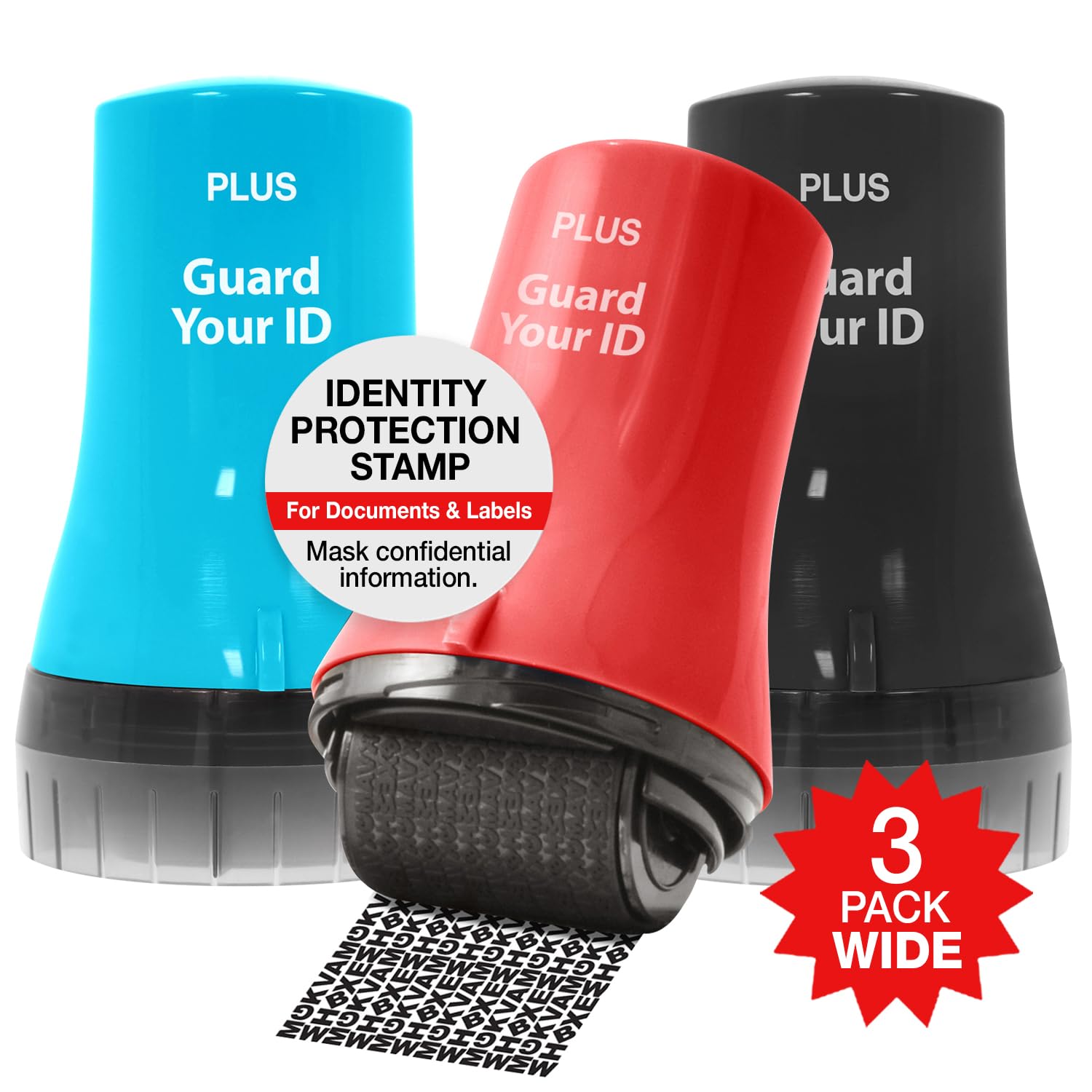 Guard Your ID Szeroki stempel chroniący przed kradzieżą tożsamości, 3-pak do poczty