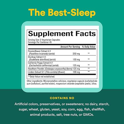 Miniatura 4 de Natural Factors 3 Brains, el mejor sueño, apoya la relajación y el sueño reparador, vegano, 90 cápsulas