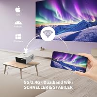 WEWATCH V51 PRO 4K Okos Projektor 19000 Lumen 5G WiFi Bluetooth Android Rendszerrel, Fehér Zaj Funkcióval, iOS/HDMI/USB Kompatibilis, 500 AN 4