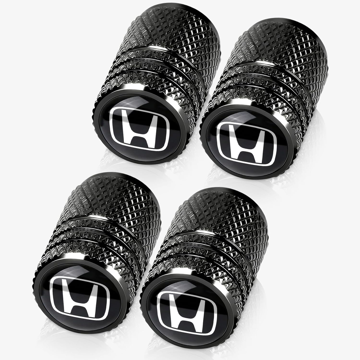 Tire Valve Stem Caps for Corvette C6 C7 C8 Series Tire Valve Stem Cover Air Cap Belt O-Ring 4 Pcs Red