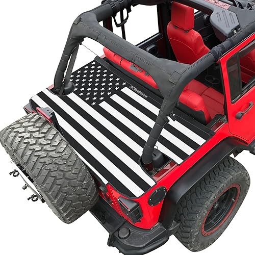 Miniatura 26 de Shadeidea - Cubierta tonneau para el Jeep Wrangler JK de 4 puertas, cubierta Ton para el maletero trasero del JKU (2007-2018), cubierta para la