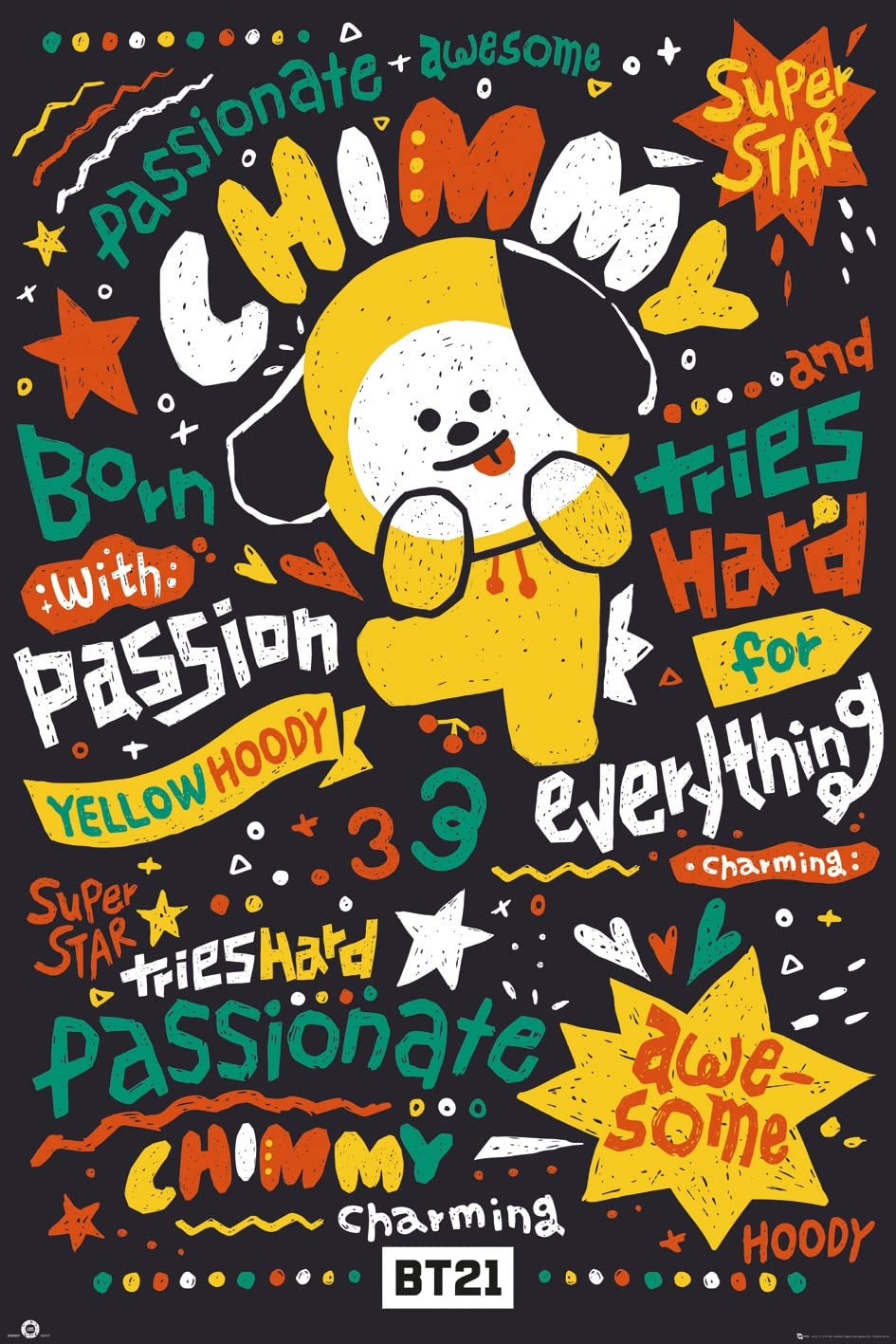 Gb Eye Multicolor Bt21 Chimmy 61 X 91.5Cm Maxi Poster