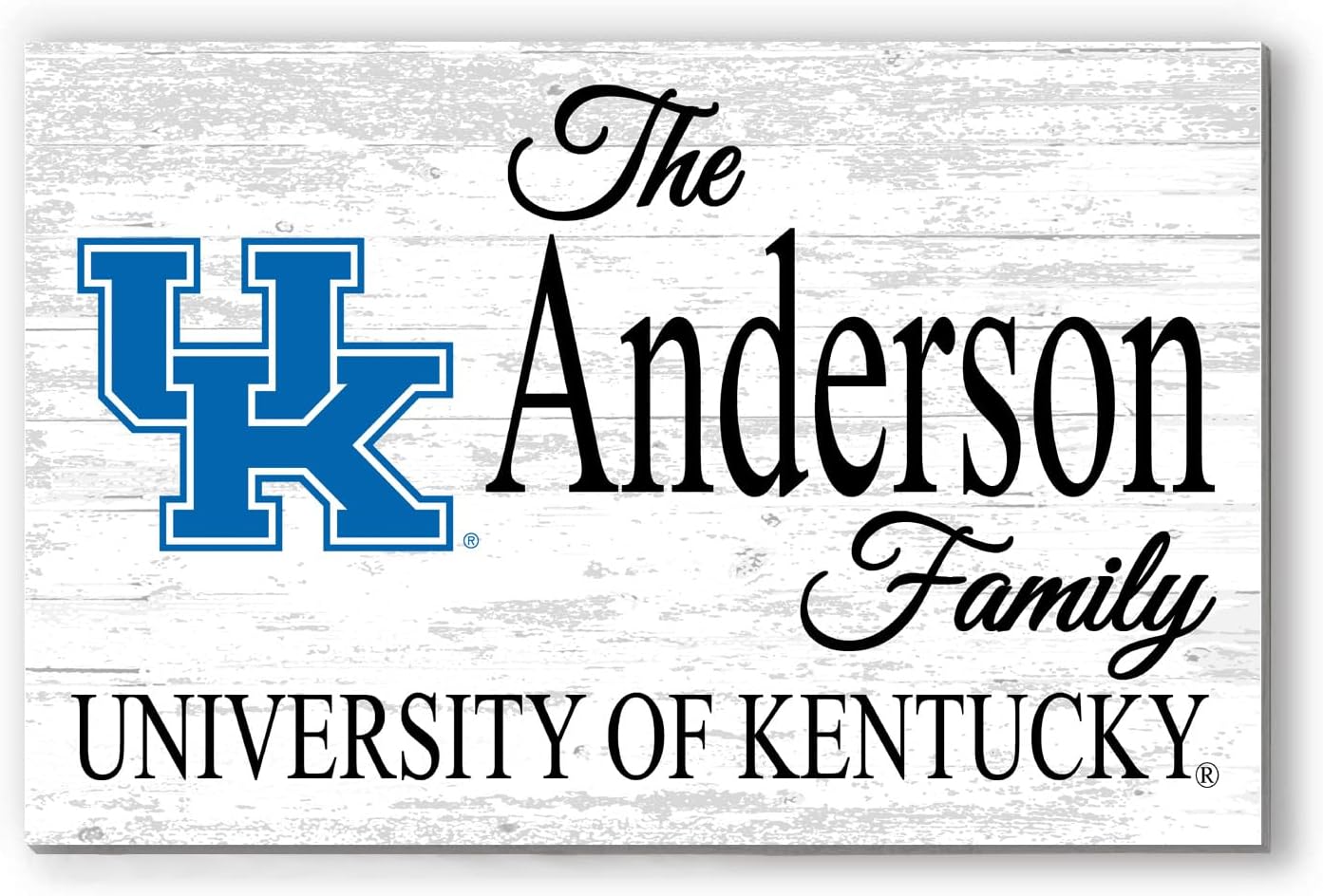 University of Kentucky Name Sign Solid Wood for UK Wildcats Family, Fans, Alumni, Students or Graduation