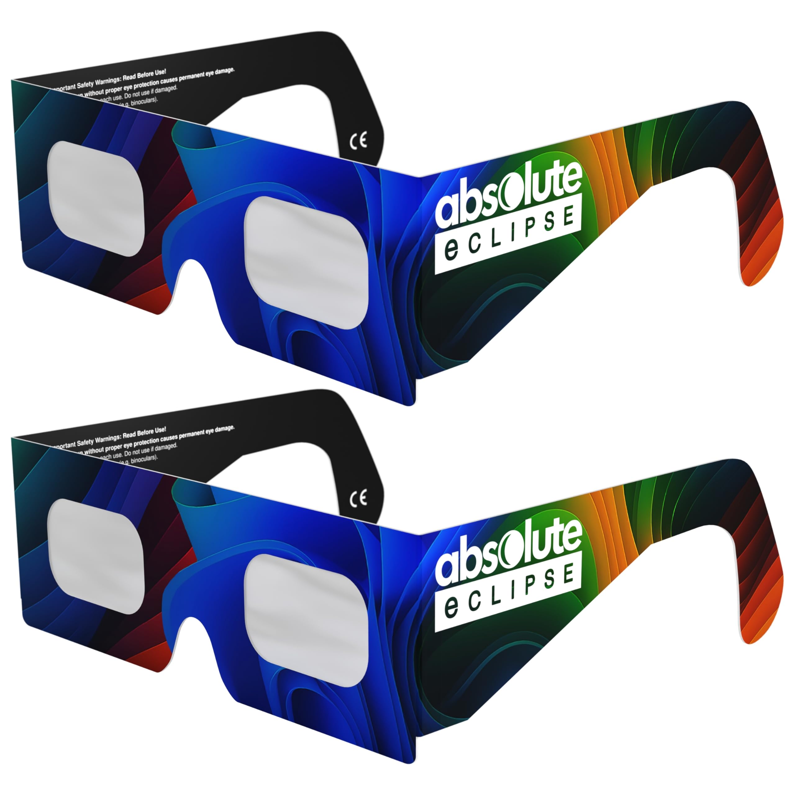 Solar Eclipse Glasses ISO 12312-2 CE Certified | Safe Solar Viewing Glasses UK | Paper Cardboard Frame | Total Solar Eclipse August 2026 | Made in EU | 2 Pack | Breeze โ image 1