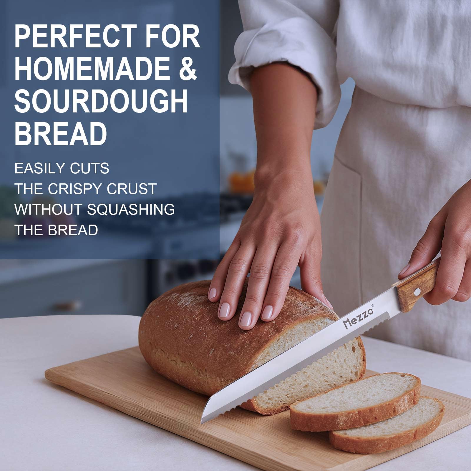 Mezzo Serrated Bread Knife - Slice Like a Pro -6