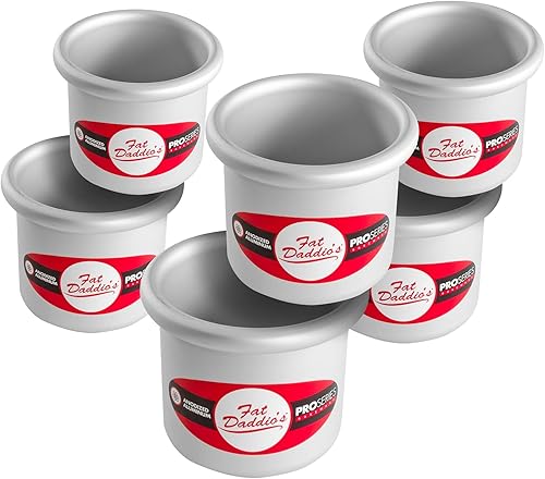 Miniatura 8 de Fat Daddio's Juego de moldes redondos de aluminio anodizado de 3 niveles para tartas de 3 pulgadas de profundidad, 4 pulgadas, 6 pulgadas, 8 pulgadas