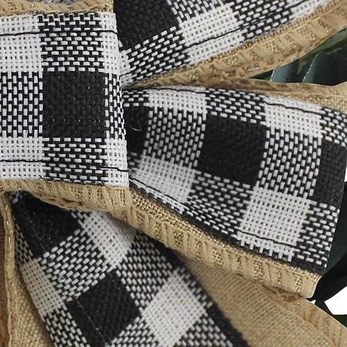 Miniatura 4 de Letrero de bienvenida para puerta delantera, letrero de saludo con decoración vegetal, letrero colgante redondo de madera para decoración de porche