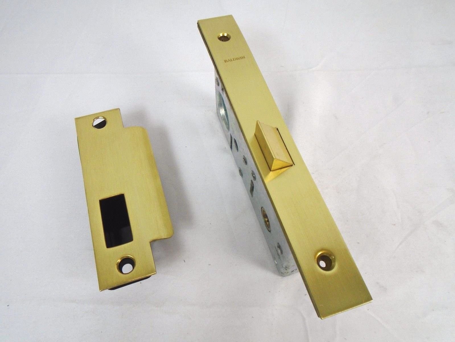 Baldwin 6855.060.L - Serratura da infilare DX, in ottone satinato, colore: Marrone