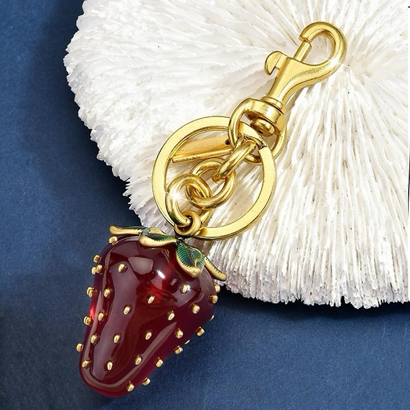 Bag Charm for Handbags,Cute Strawberry Keychain Fruit Bag Charms Car Keychain Accessories image 5