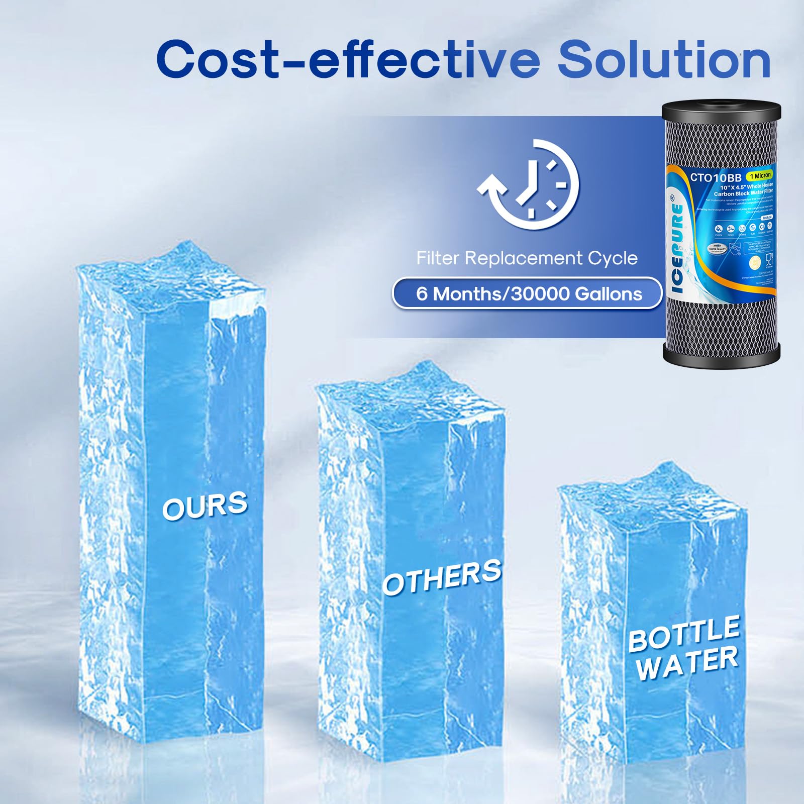 ICEPURE Water Filter - Whole House Sediment Activated Carbon -9