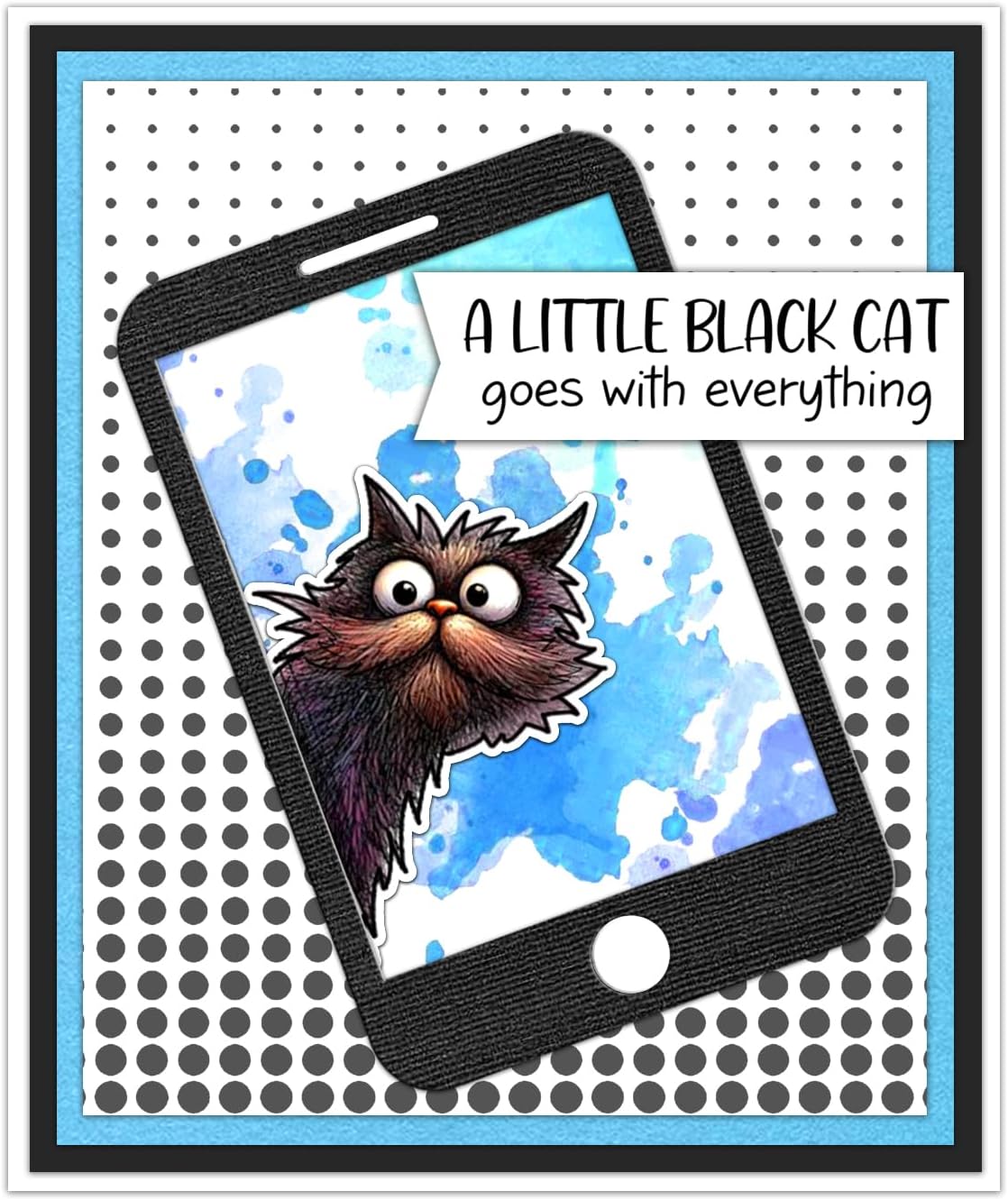 Cats Relaxing Life Metal Dies & Clear Stamps Set - Cute Animal DIY Scrapbooking, Cards, Albums image 2