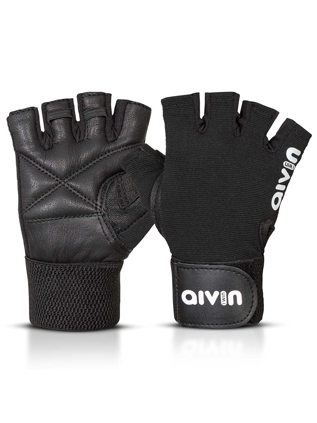 Aivin Booster Gym Gloves for Men | Workout Wrist Support Gym Gloves (Black, XL)