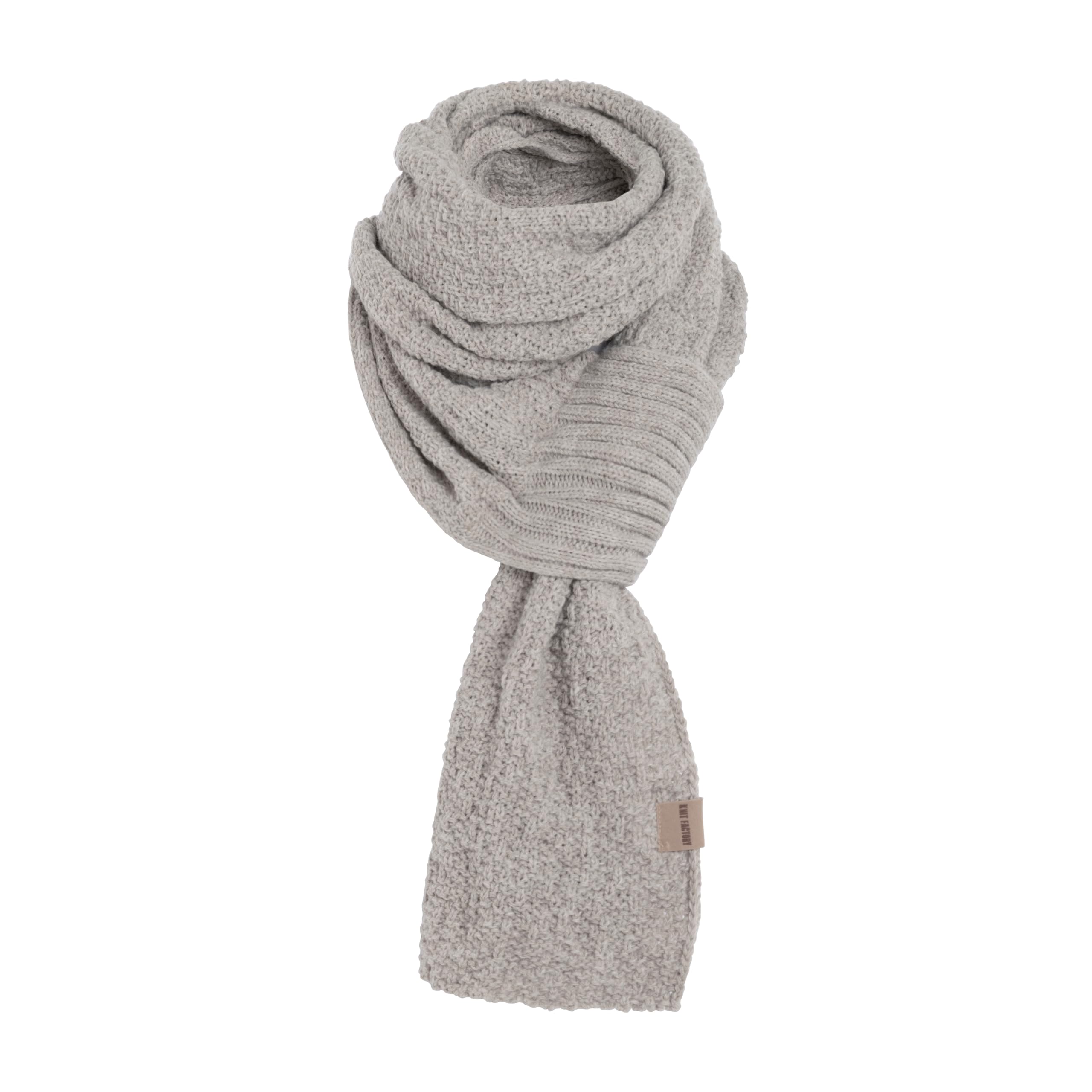 KNIT FACTORY - Haze Schal - Strickschal für Damen und Herren - Bequemer Woll-Acryl-Mischung-Schal - Winterschal - Hochwertige Qualität - Iced Clay