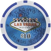 Vista 8 de Brybelly Las Vegas Casino Poker Chip Heavy 0.49 oz Clay Composite – Paquete de 50