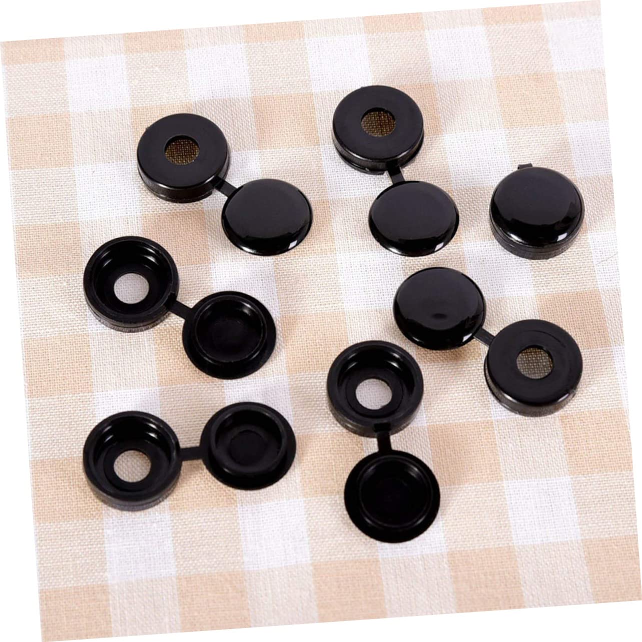 Gatuida 200pcs Bike Car Screw Covers Decorative Plastic Covers Leakproof Black Universal Fit Small Design