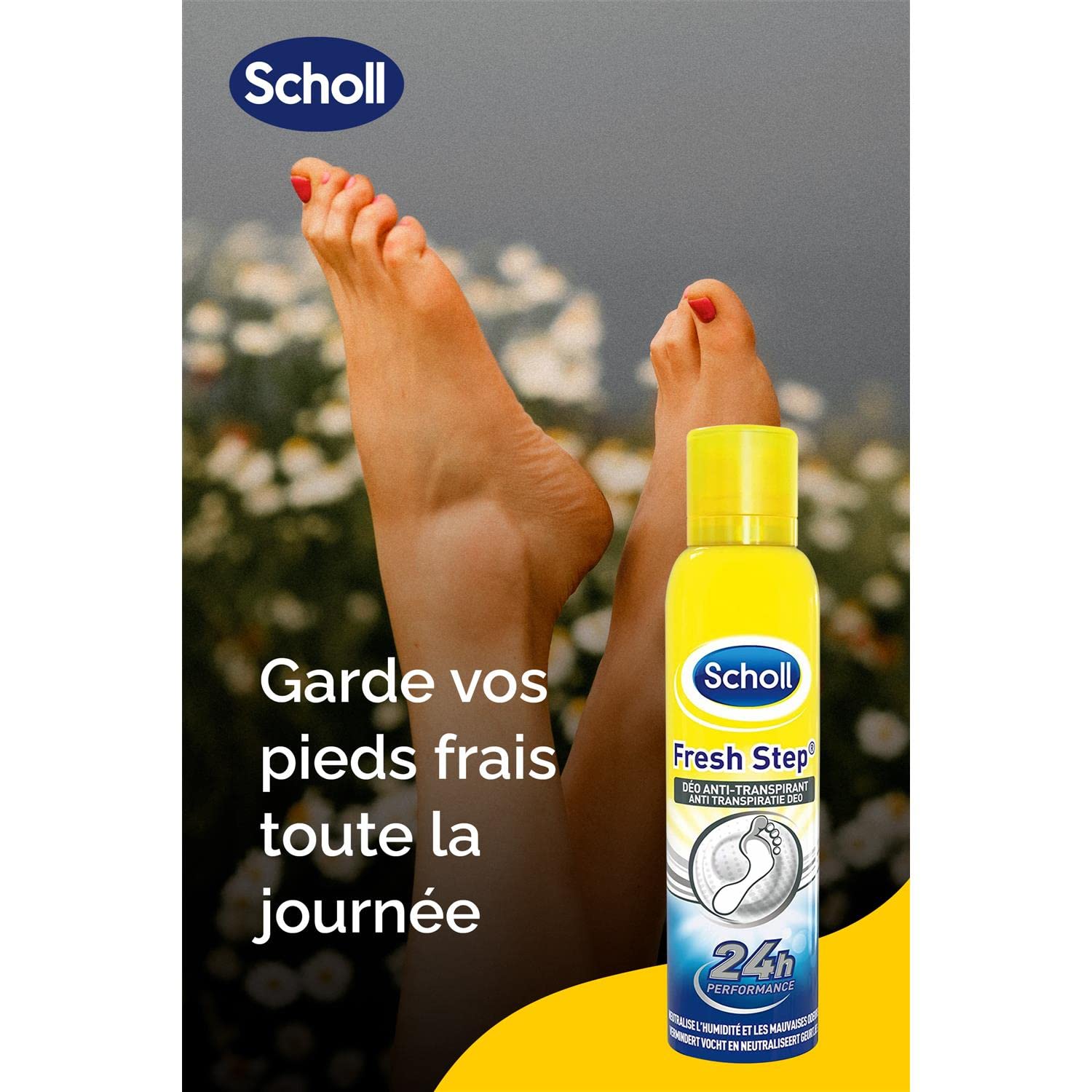 SCHOLL - Spray antitranspirante Fresh Step 24h - 5 frascos de 150 ml