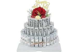 Three-Piece Unique Surprise Money Flower Bouquet Gift Box