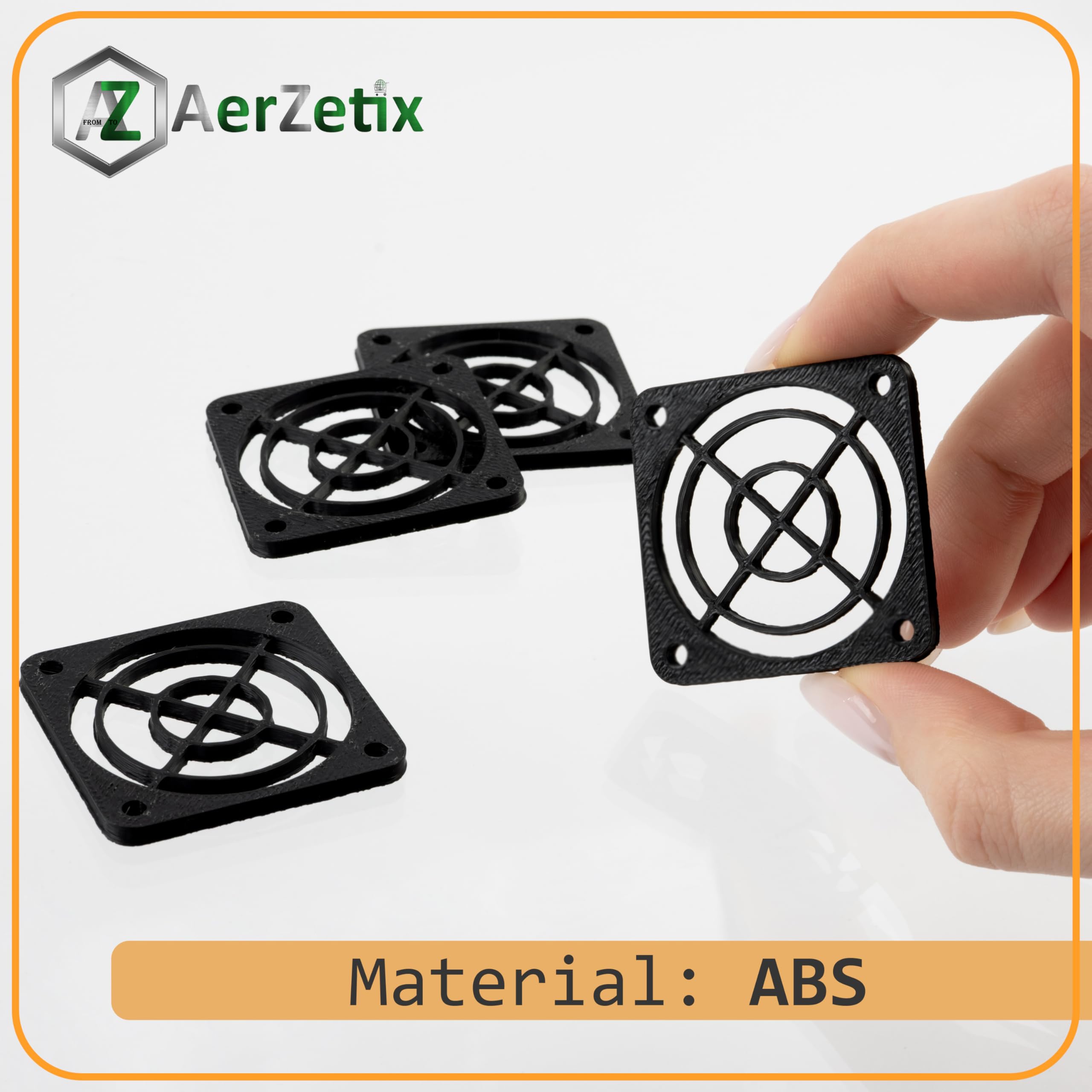 AERZETIX - Juego de 4 Rejillas de Ventilador de plástico 40x40 mm para Ordenador PC impresoras Equipos audiovisuales proyectores Multimedia | Color Negro — view 6