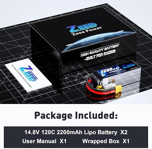 Miniatura 6 de Zeee 4S Lipo Batería 2200mAh 14.8V 120C con enchufe XT60 RC Graphene Batería para modelos RC Barco FPV Drone Quadcopter Helicóptero Avión RC Auto (2
