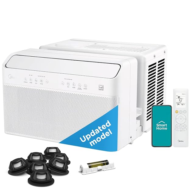 Midea 10 000 BTU U Shaped Smart Inverter Window Air Conditioner - Cools 450 Sq Ft Ultra Quiet