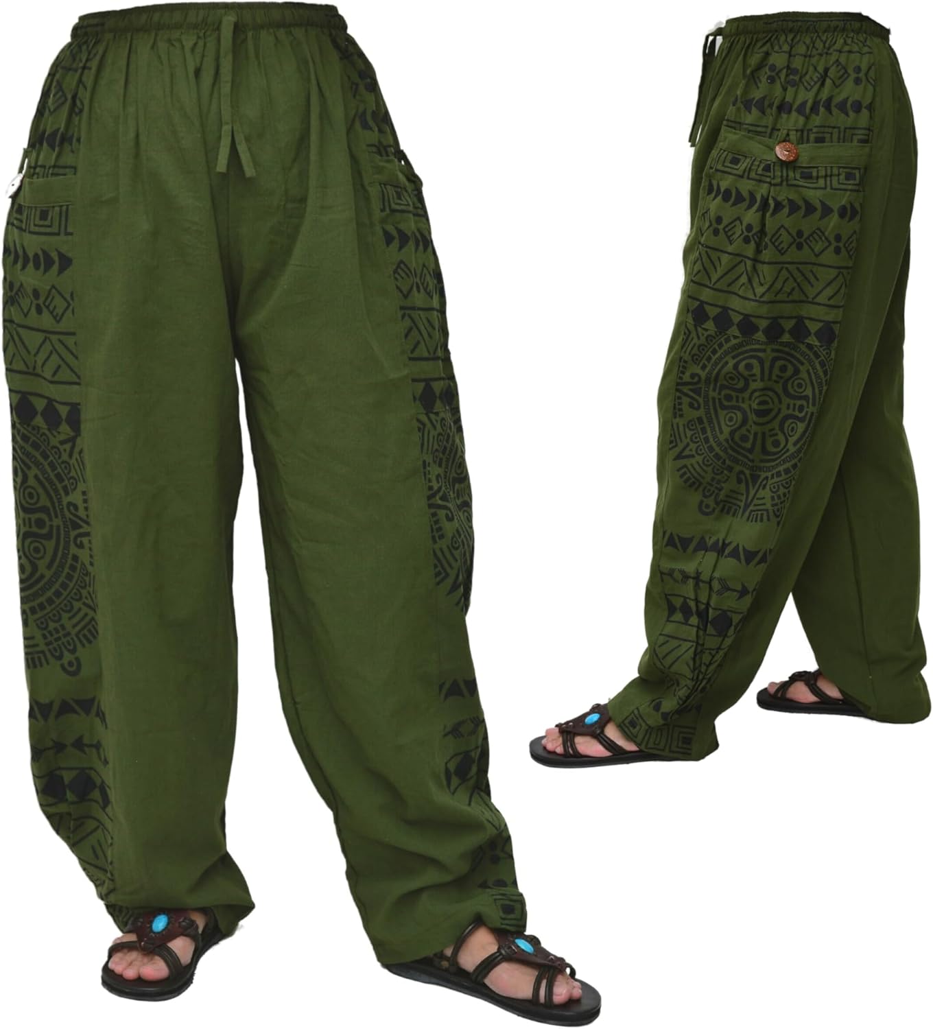 Siamrose Casual Baggy Yoga Harem Pants Lounge Trousers Men Women, with 2 Big Pockets - Image 2