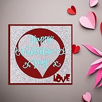 Vista 4 de Troqueles de corte de metal de San Valentín para hacer tarjetas, palabras de corazón de amor con sentimiento, troqueles en relieve, herramienta