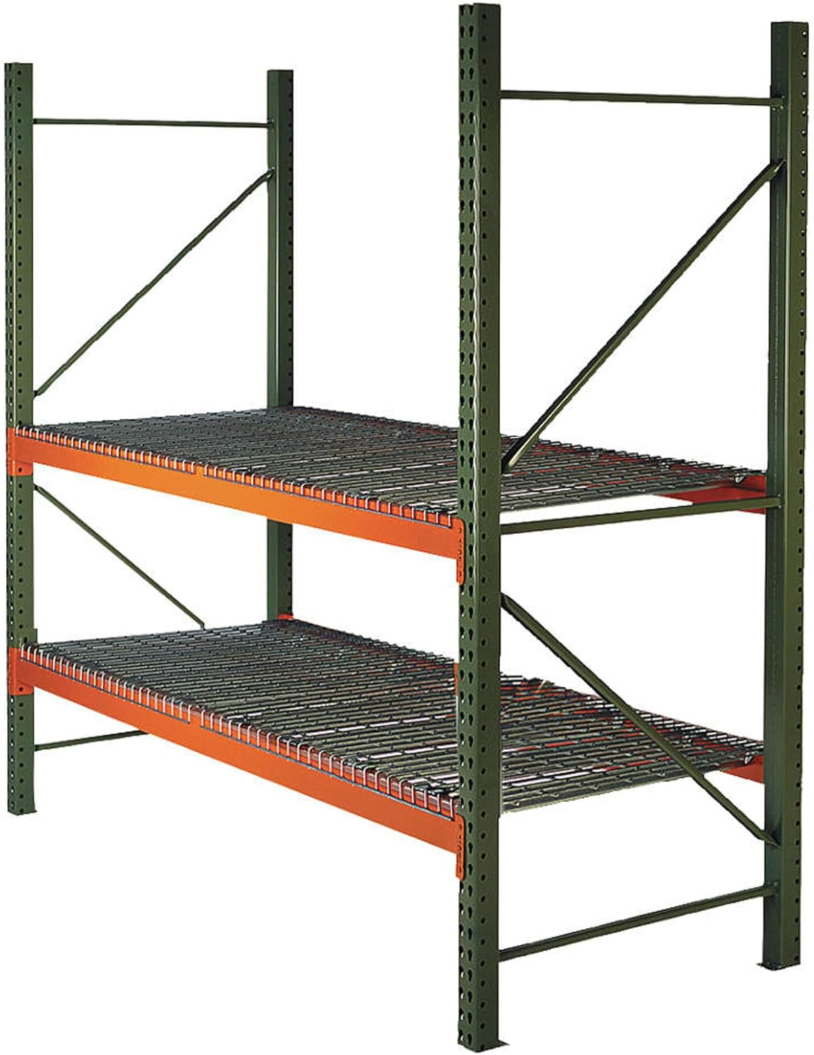Husky Rack and Wire - 184214443120DS - Husky Rack & Wire Teardrop Pallet Rack Starter with Wire Deck - 120W x 42D x 144H