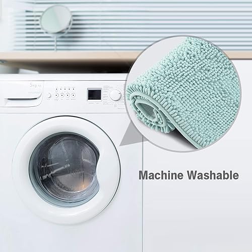 Miniatura 7 de TSOFT - Tapete largo de microfibra de felpilla, suave, antideslizante, absorbente, lavable a máquina, de secado rápido, para baño, ducha, dormitorio