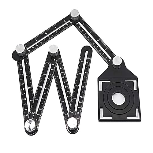 Règle de Mesure Multi-Angle, Multifonctions Règle Poreuse Outil de Rapporteur