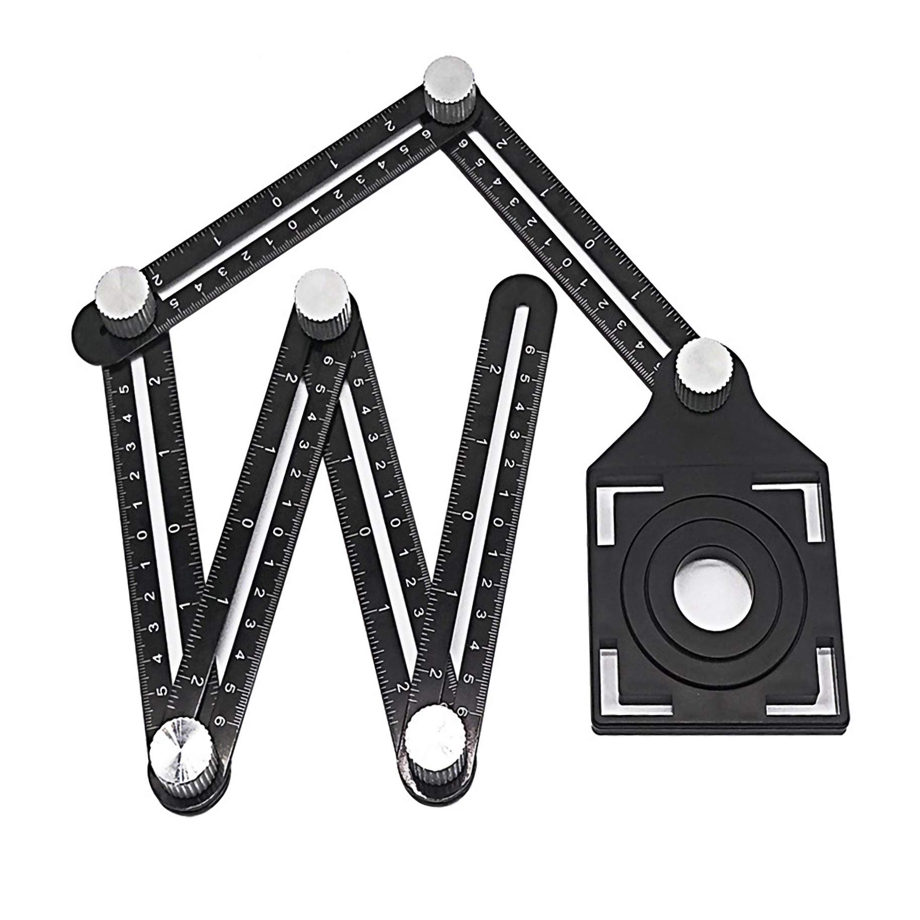 Righello Pieghevole,Foratura Localizzatore Righello di Misurazione Multi-angolo Modello di Angolazione Strumento per Falegnami, Hobbisti, Costruttori