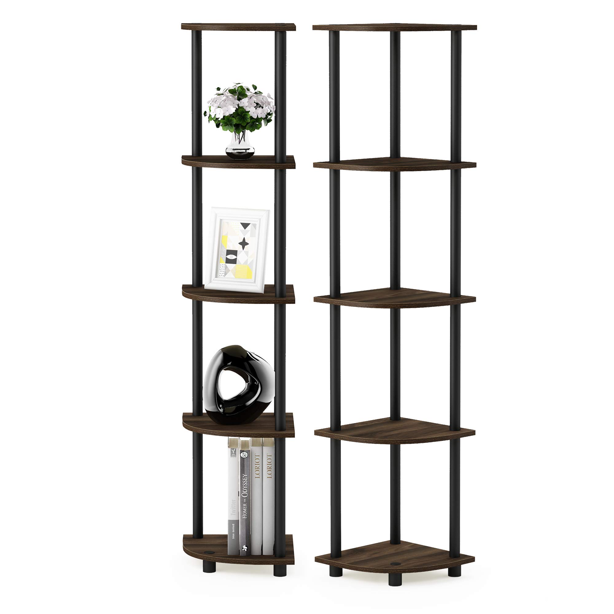 Amazon｜フリノ(Furinno) ターンNチューブ コーナーシェルフ 5段