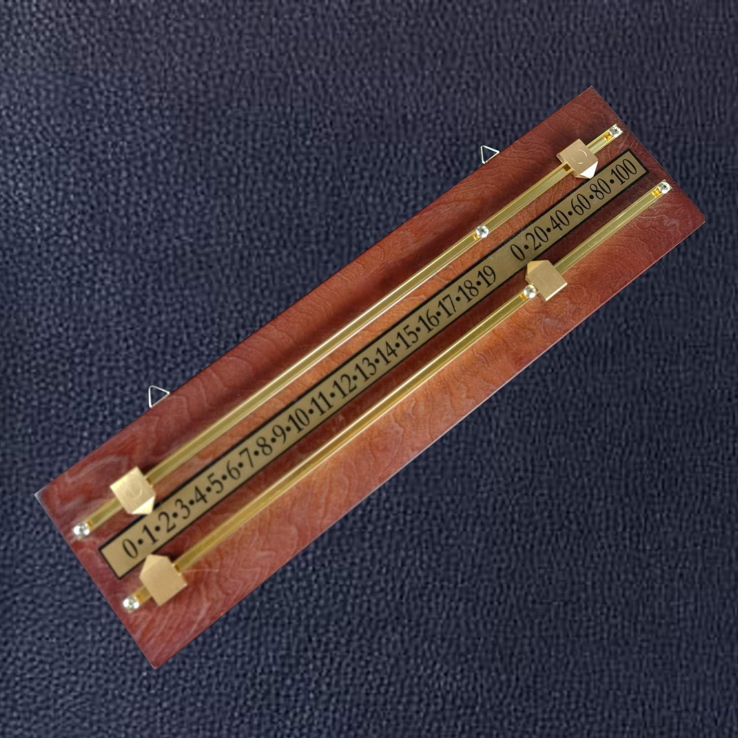 BALIKEN Brass and Mahogany Wall-Mounted Scoreboard International Stained Wood Score Board/Billiard Score Board