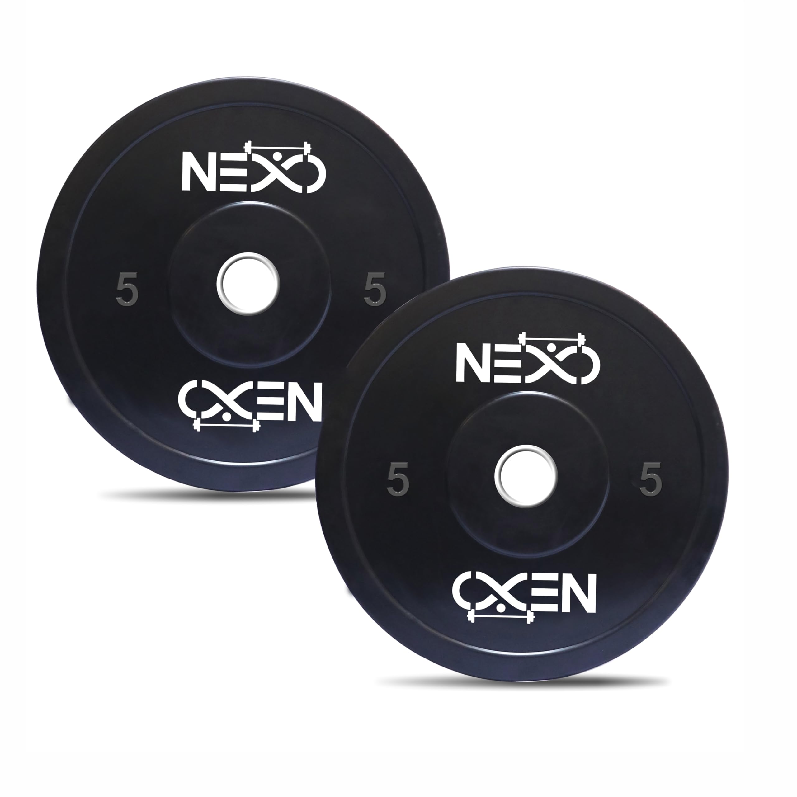 NEXO Black Olympic Professional Bumper Exercise Rubber Plates | Gym Weight Dumbbell Plates | Home gym equipment for Men & Women | 50mm Olympic Barbell | 10kg set of 2 Plates (5kg x 2) (B0D387JSLW) Amazon Price History, Amazon Price Tracker