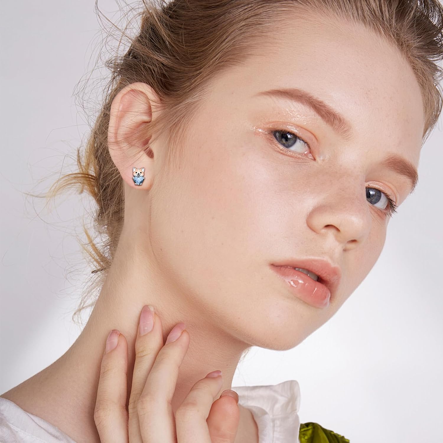 925 Sterling Silver Dog Earrings Cute Animal Puppy Stud Earrings Dog Jewelry Gifts for Women Girls Pet Lover Hypoallergenic Earrings for Sensitive Ears - Image 5