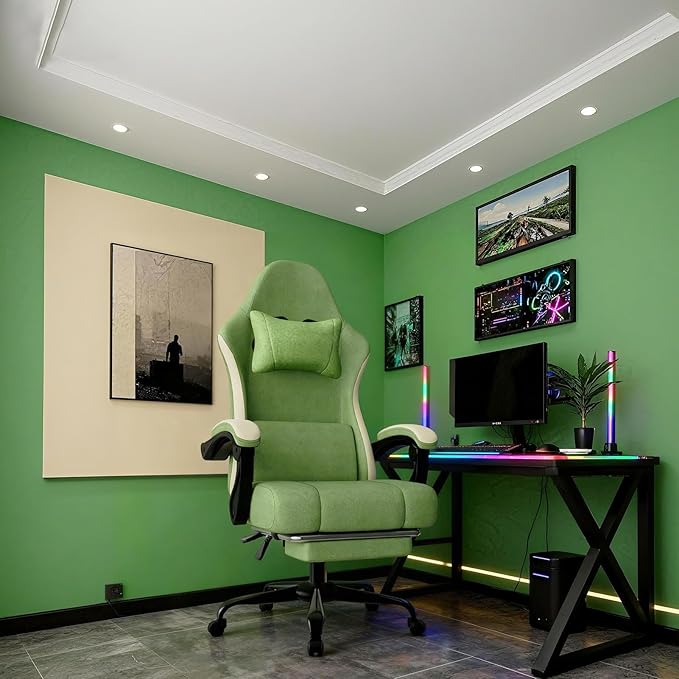 Silla Gamer Ergonómica con Reposapiés y Respaldo Alto Ajusta miniatura 2