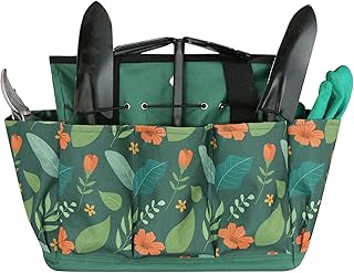 Waterproof Garden Tool Bag, 600D Oxford Portable Gardening Tote with Han...