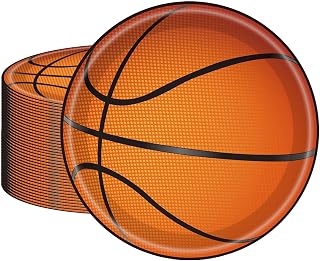 Basketball Party Decorations,60Pcs 7Inch Basketball Plates,Sports Theme Tableware Set,Disposable Paper Dessert Plates,for Baby Shower,Kids and Adults Basketball Theme Birthday Party Decor Supplies