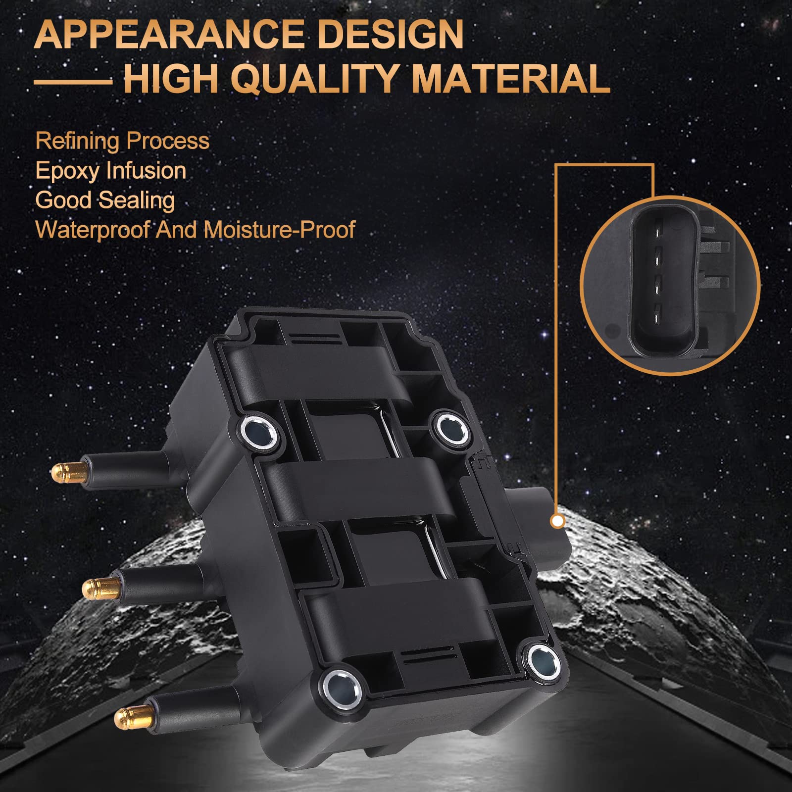 ENA Ignition Coil & Spark Plug Wire Set - For Dodge/Chrysler/VW Minivans 2001-2010 V6 3.3L & 3.8L