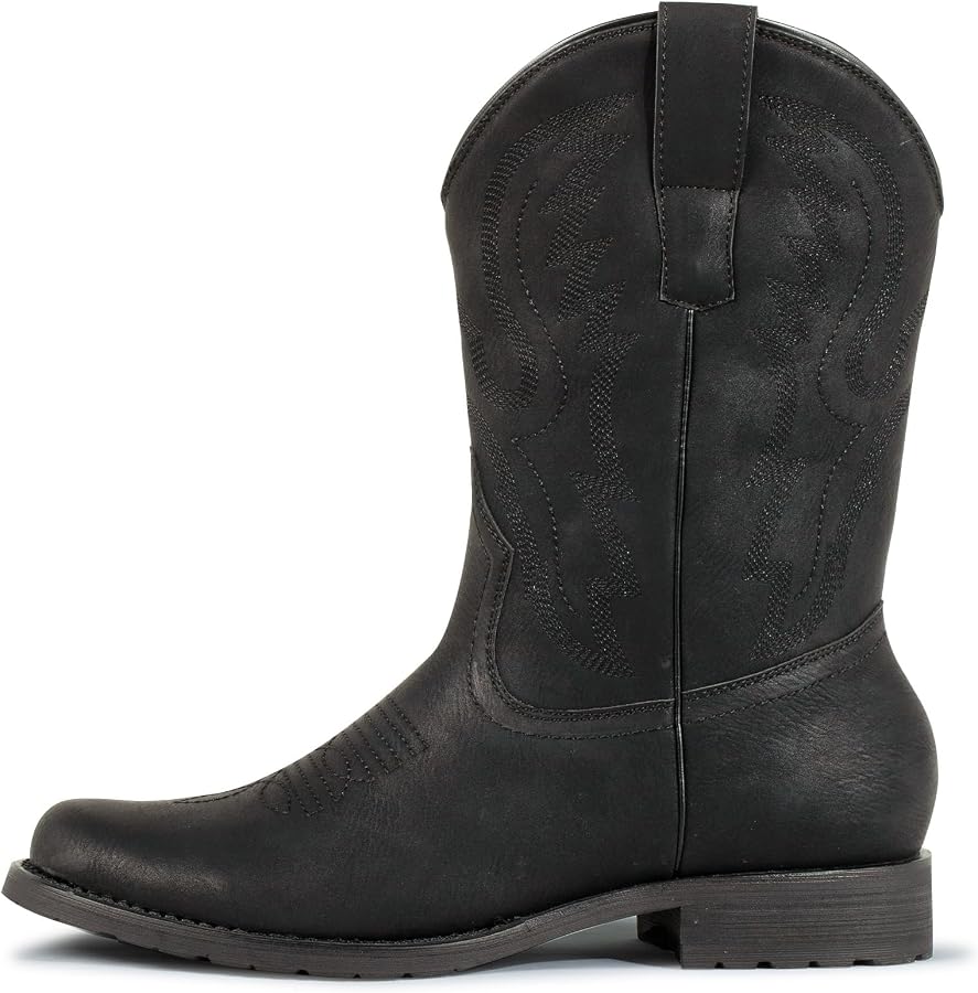 Amazon.com: J's.o.l.e Men's Round Toe Cowboy Boots, Casual Pull-On